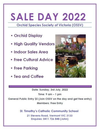 Species Orchid Sale Day